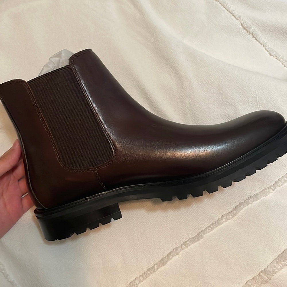 STEVEN MADDEN DUREN BROWN LEATHER BOOT (MEN) (LIMITED EDITION)